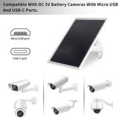 Adjustable 6W Solar Panel Charger for Security Cameras | Compatible & Reliable