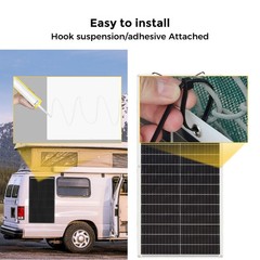 100W Flexible Solar Panel Mono Waterproof Module 12V Charging for RV Boat Camp