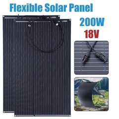 200W Solar Panel 12V 18V Mono N-Type 18BB PV Off-Grid for Battery Power Charge