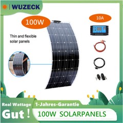 WUZECK 100W 18V Flexible Solar Panel Off Grid Module 10A Controller for RV Home