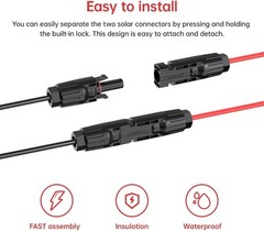 ELFCULB 10AWG Solar Connector to PP45 Cable for Anderson Powerpole