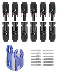 BougeRV 12 PCS Solar Connectors with Spanners Solar Panel Cable Connectors 6 Pai