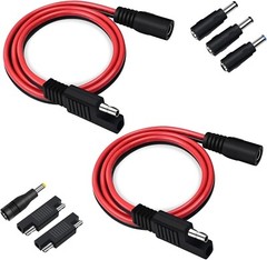 (2 Pack) SAE to DC Adapter for Jackery Solar Panel, to DC5521 Connecto