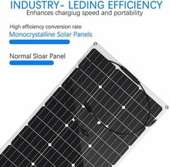 150W Flexible Solar Panel 12V Monocrystalline High Efficiency RV Marine Boat