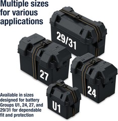 Standard Non Vented Marine Battery Box For Group 24 Batteries With Mounting S…