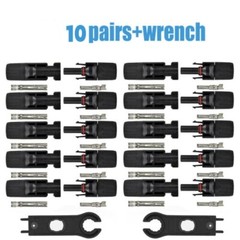 20 Pairs Male Female M/F Wire Cable Connector Set Solar Panel 30A Waterproof