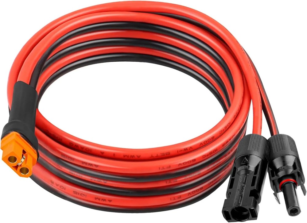 12FT Solar Panel Adapter Cable 10AWG XT60i Female Connector For Portable Gene…