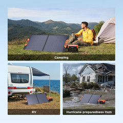 110W Portable Solar Panel for Jackery, Ecoflow, Anker, and Bluetti – Waterproof