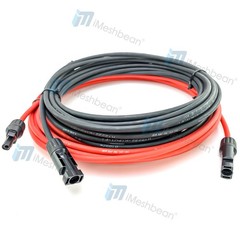 100 FT Solar Wire 10 AWG Solar Panel Extension Cable w/ Flexible Wire Connectors