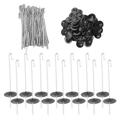 100 Packs Solar Panel Guard Clips, Stainless Steel Wire Fence Fasteners9803