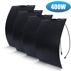400W Watt 18V Portable Flexible Solar Panel Kit for RV Camping Off-Grid Rooftop