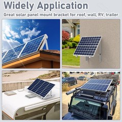 4 Pack 28in Adjustable Solar Panel Tilt Mount Brackets for Roof RV Boat Off-Grid