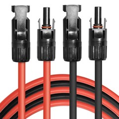 10AWG Solar Panel Wire Black&Red Extension PV Cable with Female&Male Connector