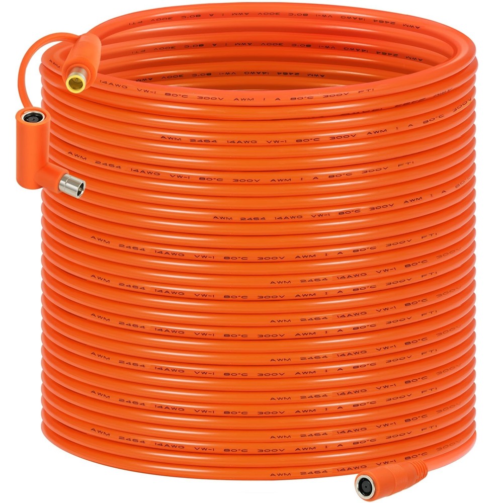 8mm DC Extension Cable 100FT DC7909 Male to Female DC8020 Adapter 14AWG