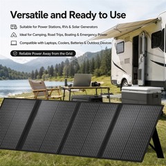 400W Portable Folding Solar Panel Power Bank for Outdoor Camping Motorhome Home