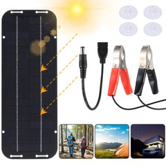 US Stock 30W 12V Solar Panel Trickle Charger Battery Maintainer for Car RV Boat