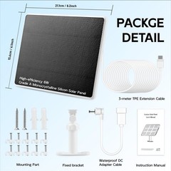 Solar Panel for Ring Camera, 2 Pack 6W Solar Charger Compatible with Rings Sp…