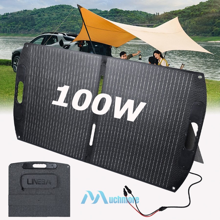 100W Foldable Solar Panel Kit Self-support Waterproof for Outdoor RVs Van Trip