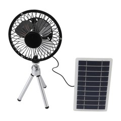 Solar Panel Fan Kit with Stand Energy Saving and Eco Friendly for RV Greenhouse