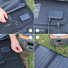 60W Solar Panel for Portable Power Station, Foldable Solar Panel with 12-18V …