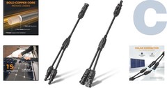 Weather-Resistant Solar Panel Y-Splitter Connectors – 30A Certified Performance