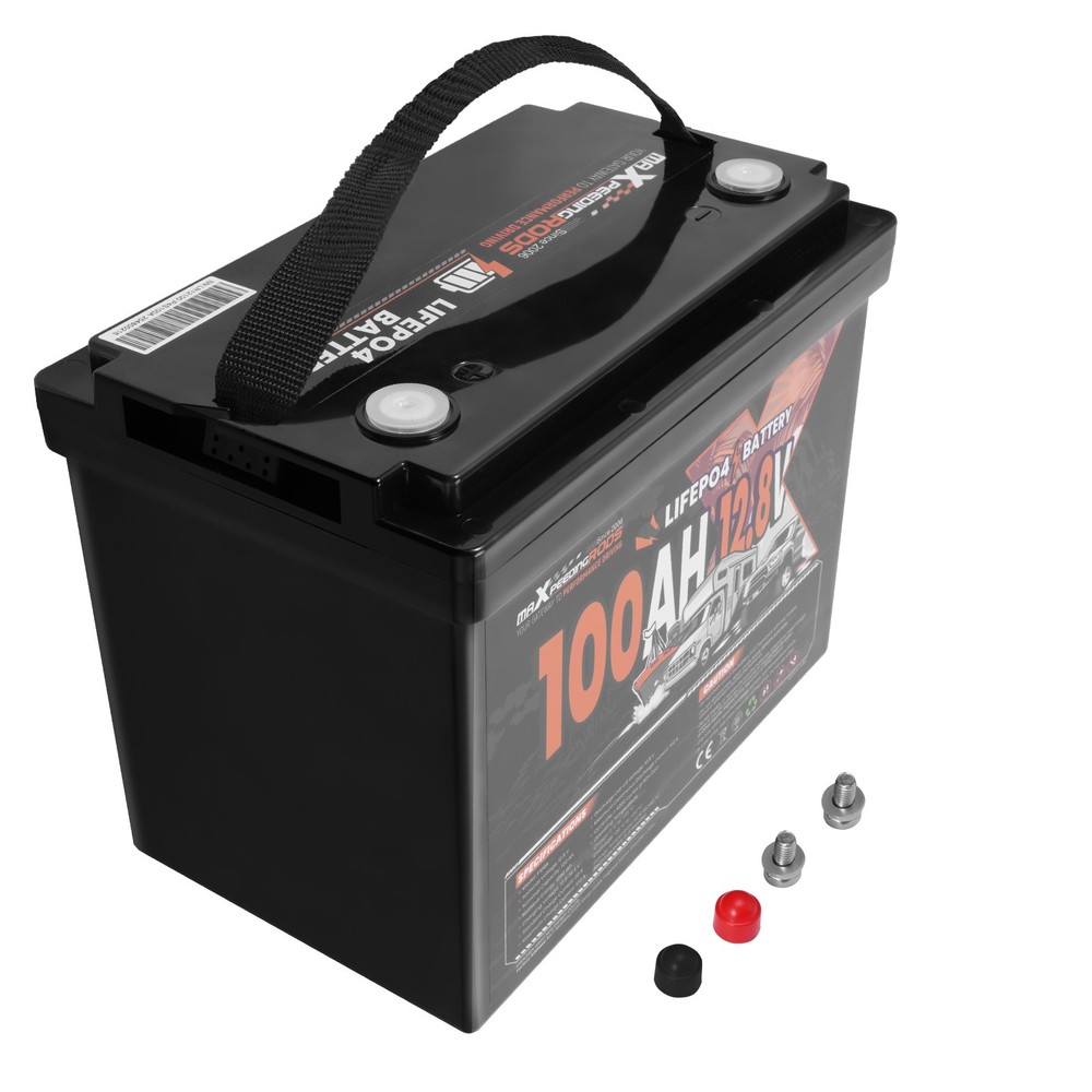 12V 100Ah LiFePO4 Battery for Off Grid Backup System, Lightweight 23lbs, BMS