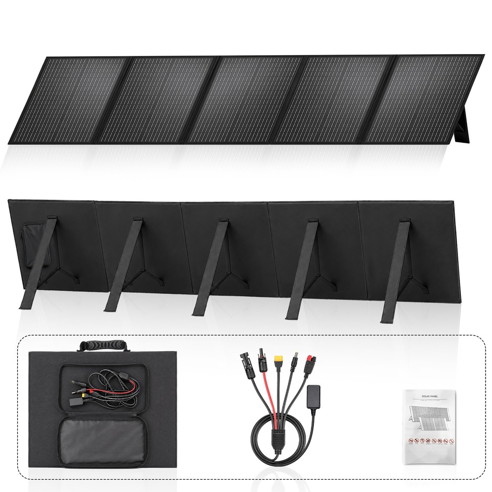 300W Solar Panel Kit Portable Foldable Monocrystalline for Camping RVs Off Grid