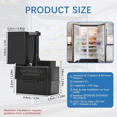 Compressor Relay Kit Start Relay For Refrigerator Repair ABS Shell Copper Coil