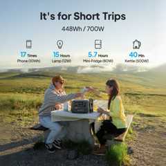 BLUETTI AC50B 700W 448Wh Portable Power Station for Mountain Trip Camping Gear