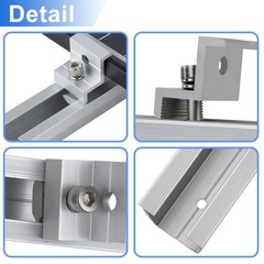 Universal Solar Panel Mounting Fixing Kit Rail Brackets End/Mid Clamp 30mm/35mm