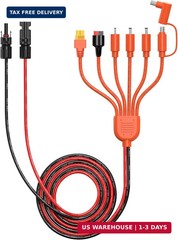 Tonton 7-in-1 Solar Panel Connector Kit, Universal M-C-4 Cable to DC 8mm XT60 An