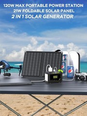 «Takki Portable Power Station 88.8Wh, 120W AC Outlet, Solar Input, for Camping»
