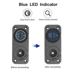 QC 3 0 USB Outlet 12V Marine Waterproof New