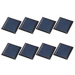 8Pcs 2.5V 0.25W 100mA Mini Solar Panels, Solar Photovoltaic Power Cells