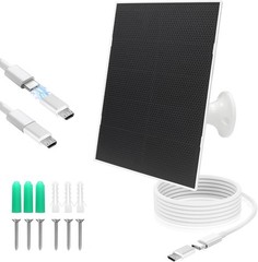 4W Solar Panel for Security Camera,Type C&Micro Solar Panel Charger for Recha…