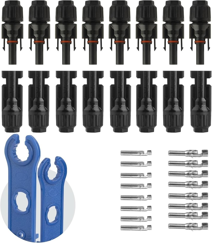12 piezas de conectores solares con llaves para cables de paneles solares.neuvo.