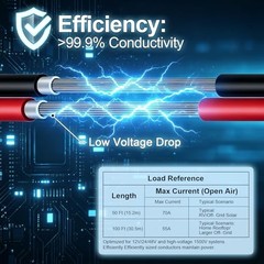 10 Gauge Wire – iGreely Solar Panel Wire 30Ft Black & 30Ft Red 10AWG(6mm²)