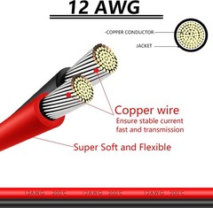 XT60 Extension Cable 12AWG 30A Male to Female RC Battery Power Cord 1M
