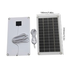 10W 12V Solar Panel With Type C Port For Outdoor Security Camera Garden Light