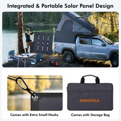 SOKIOVOLA 100W Portable Solar Panel MC-4 Foldable Solar Panel Charger Kits 18…