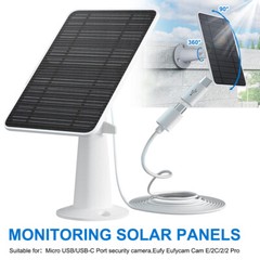 Solar Panel for Outdoor Ring Spotlight Camera Security Cam Battery Charger 9.8FT