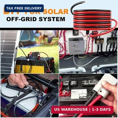 Oududianzi 2×50 Feet Solar Panel Wire, 10AWG Solar Wire Tinned Copper 10 Gauge P