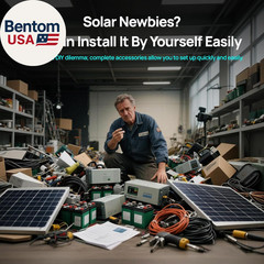 ECO WORTHY 12V 200W Solar Panel Kit with Battery and Inverter for RV off Grid:2P