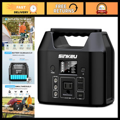 Portable Power Station 122.8Wh, LiFePO4 Solar Generator, 150W Power Bank for Cam