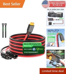 High Efficiency 12AWG Solar Extension Cable – XT60 Connector for Power Stations