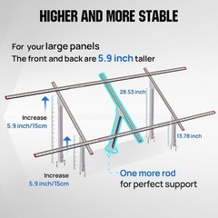 Upgraded Solar Ground Mount Adjustable Multi-Pieces Solar Panel Mounting Brac…