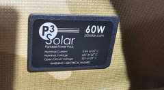Iris Technology P3 Portable Folding Solar Panel Charger 60W 12V 18063 FREE SHIP