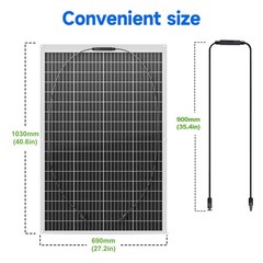 150W Flexible Solar Panel RV Rooftop Cabin Car Boat Home Camping Portable PV