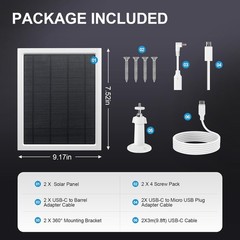 Ring Solar Panel,8W Ring Solar Charger Compatible with Stick Up Camera & Pro, Sp