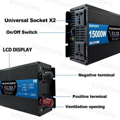 15000W Peak Solar System Kit Flexible Panel 100A Controller 12V To 110V 220V